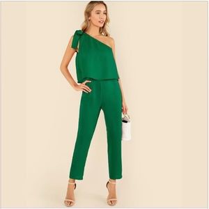 SHEIN bow shoulder jumpsuit